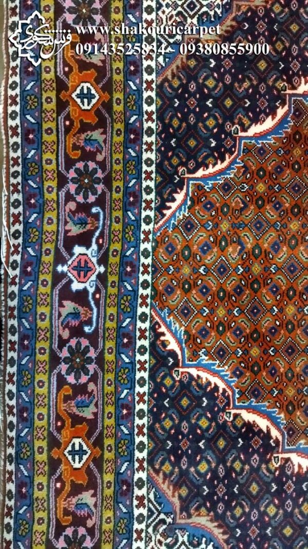 فرش دستباف 6 متری ریزماهی میراشرف بافت اردبیل - فرش خلخال