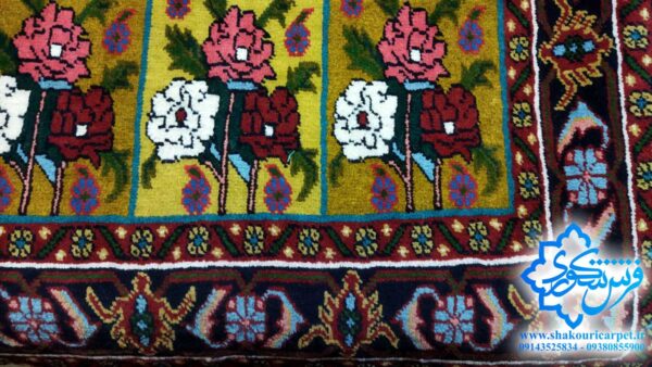فرش دستبافت 6 متری گل رز اردبیل رنگ گیاهی خرید از صنایع دستی خلخال