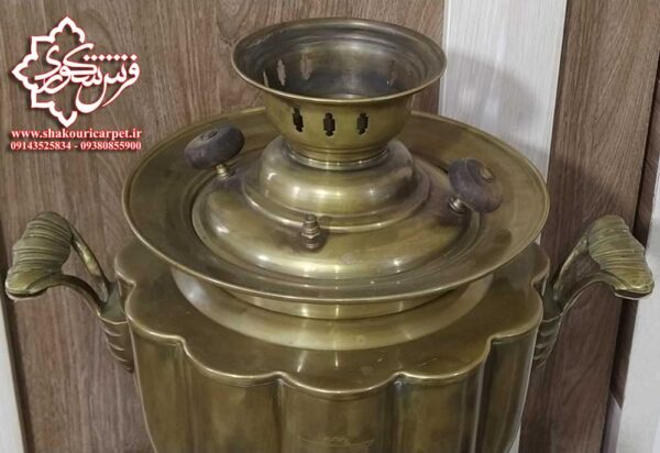 سماور برنجی ذغالی قدیمی ایرانی خرید از سایت سرتیپ شکوری 09143525834