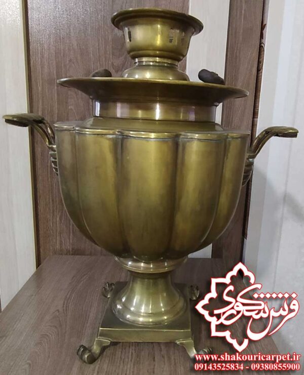 سماور برنجی ذغالی قدیمی ایرانی خرید از سایت سرتیپ شکوری 09143525834