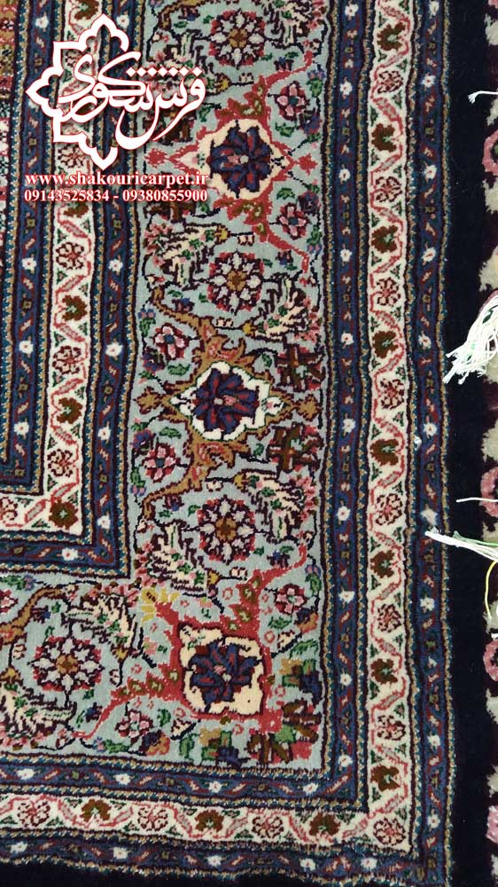 فرش دستباف 6 متری گل ابریشم طرح ماهی خوی تبریز خرید از سایت فرش شکوری