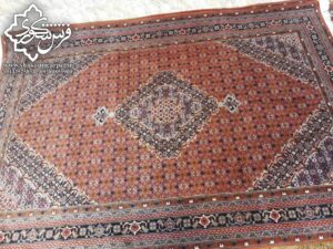 فرش فروشی سرتیپ شکوری فرش دستبافت ریزماهی اردبیل طرح کسمه لچک 40 رج 6 متری