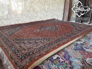 فرش فروشی سرتیپ شکوری فرش دستبافت ریزماهی اردبیل طرح کسمه لچک 40 رج 6 متری