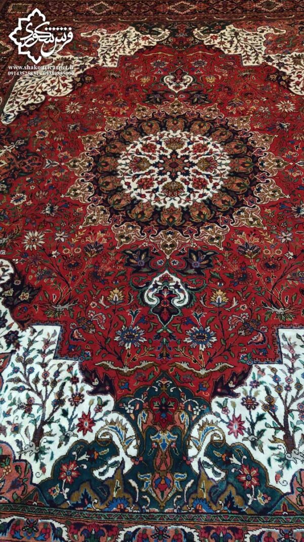 فرش دستبافت تبریز طرح لاله 40 رج 12 متری خرید از فرش فروشی شکوری