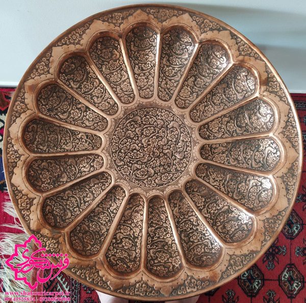سنگاب مسی قلم زنی شده اصفهان دوران قاجار خرید از سایت سرتیپ شکوری 09143525834
