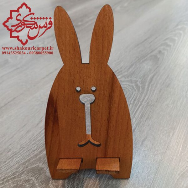 استند چوبی موبایل طرح خرگوش خرید از سایت علیرضا شکوری 09380855900