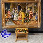 تابلو فرش دستباف تبریز طرح بدرقه کاترین خرید از سایت فرش علیرضا شکوری