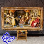 خرید تابلو فرش دستبافت چنگ زن بافت سردرود تبریز خرید از سایت علیرضا شکوری